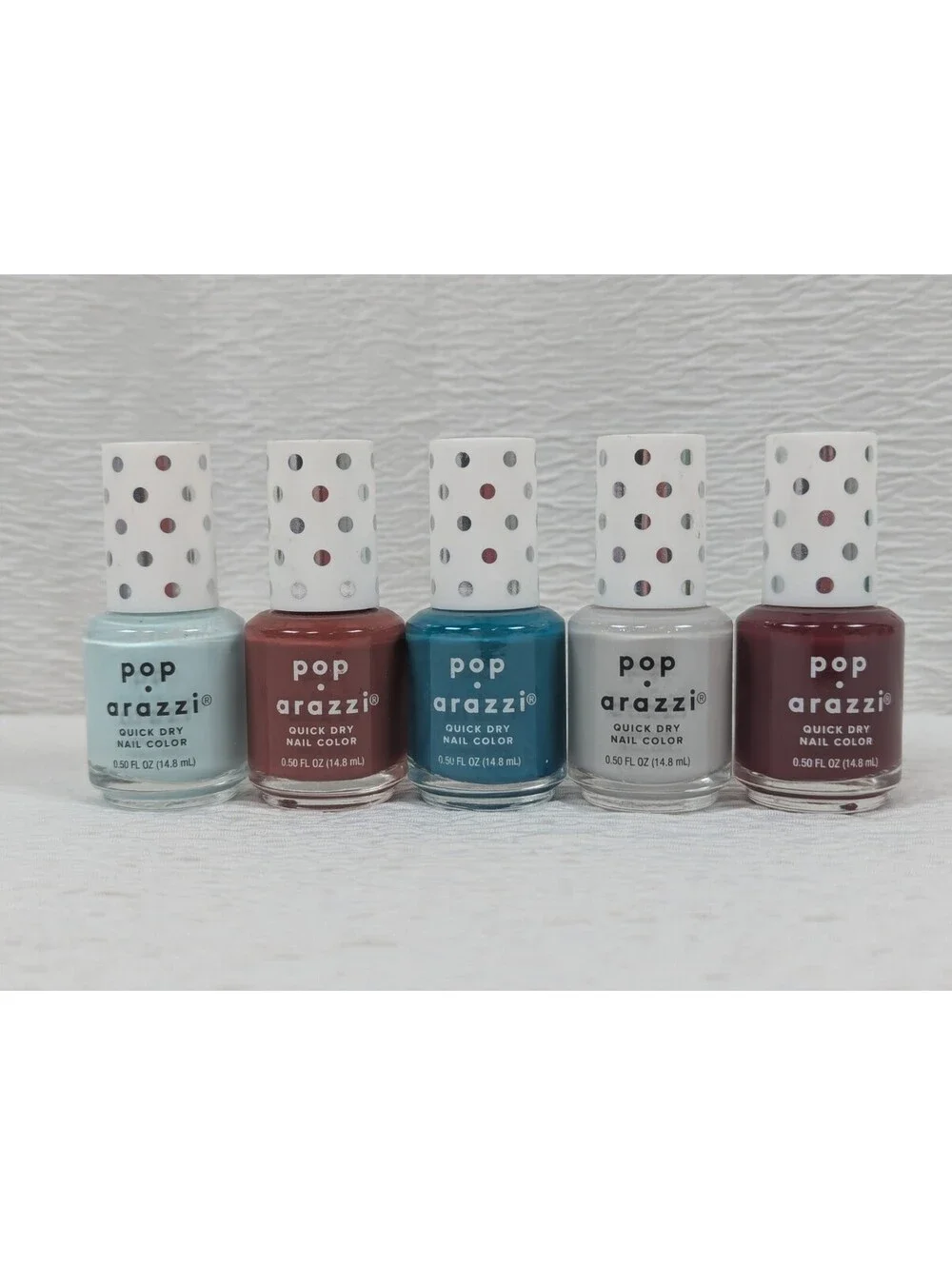 pop Arazzi - Nail Polish - QUICK DRY - Variety Colors - 0.50 Fl oz  ea 5 Pack